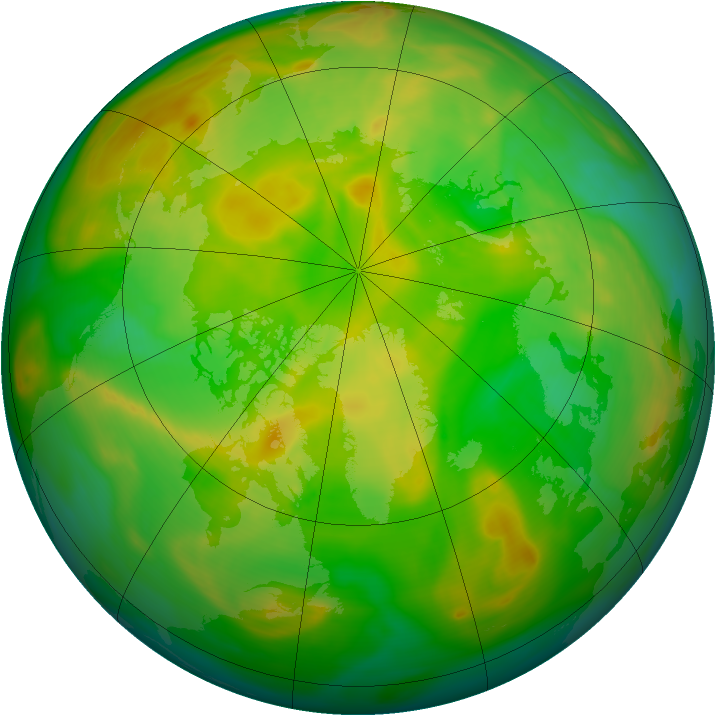 Arctic ozone map for 11 June 2006